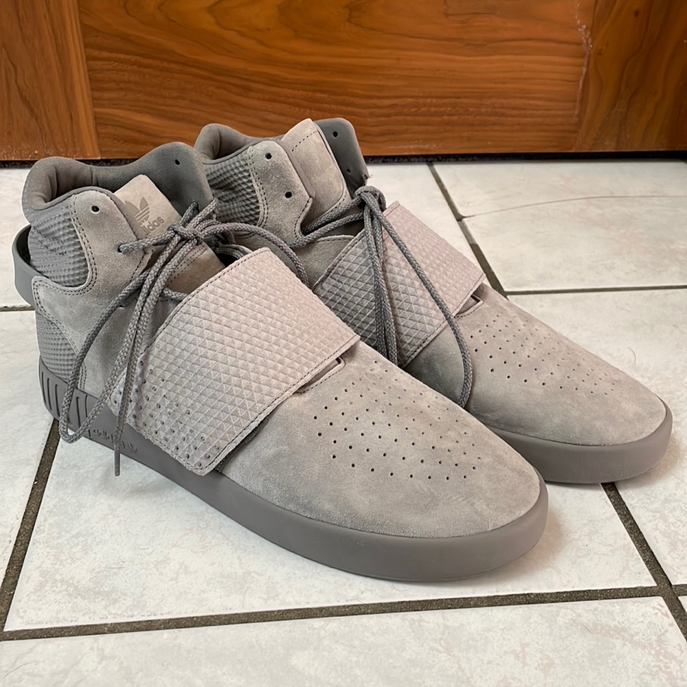 AIDS high tops grey suede Sz 11.5